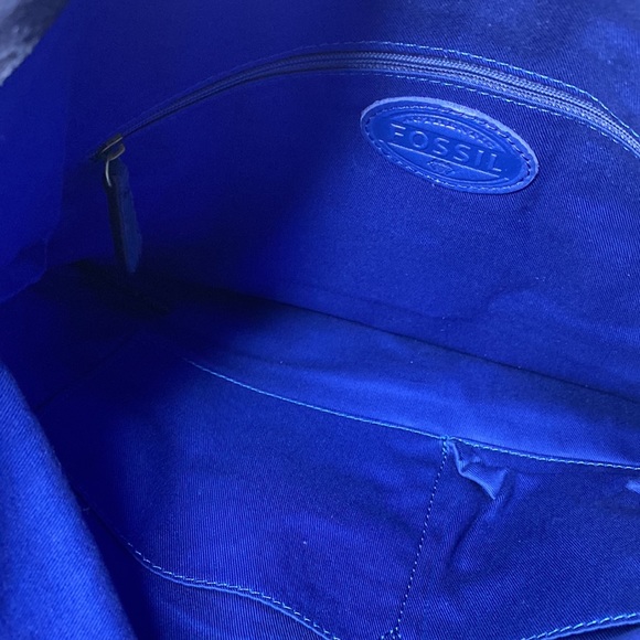 Fossil Erin Leather Foldover Tote/crossbody Bag - Picture 5 of 11